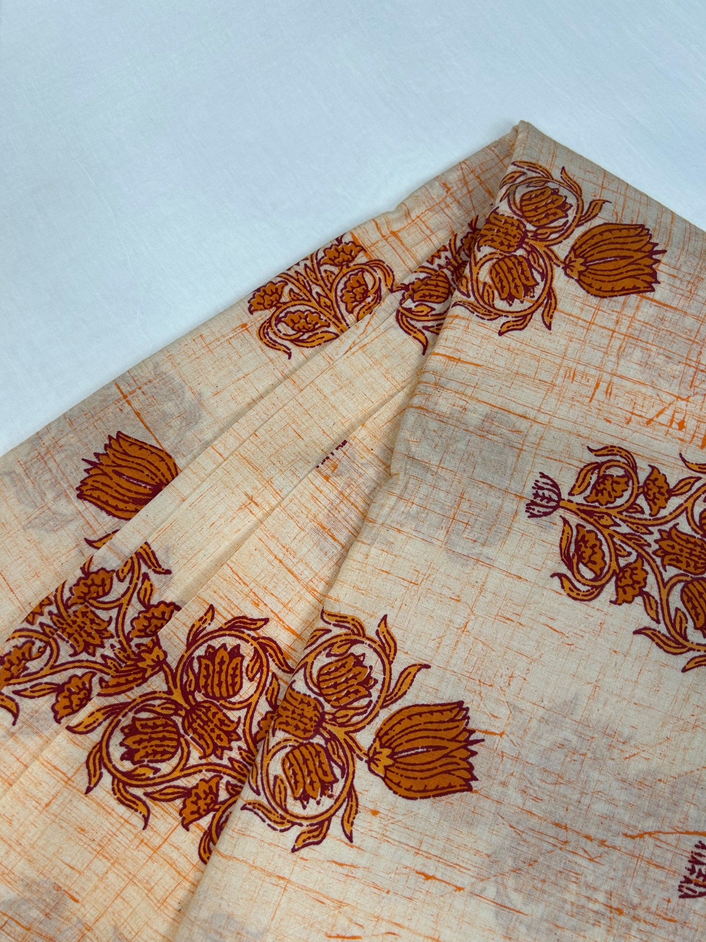 Brush Hand Block Printed fabric