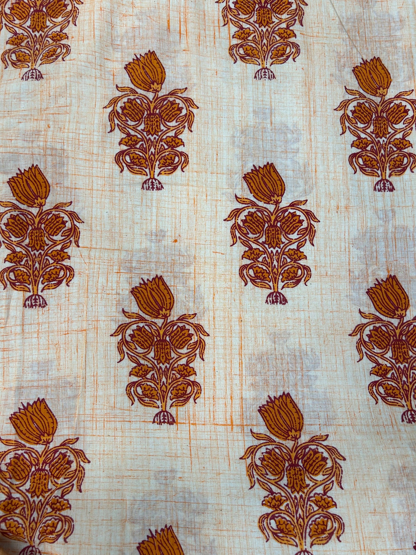 Brush Hand Block Printed fabric