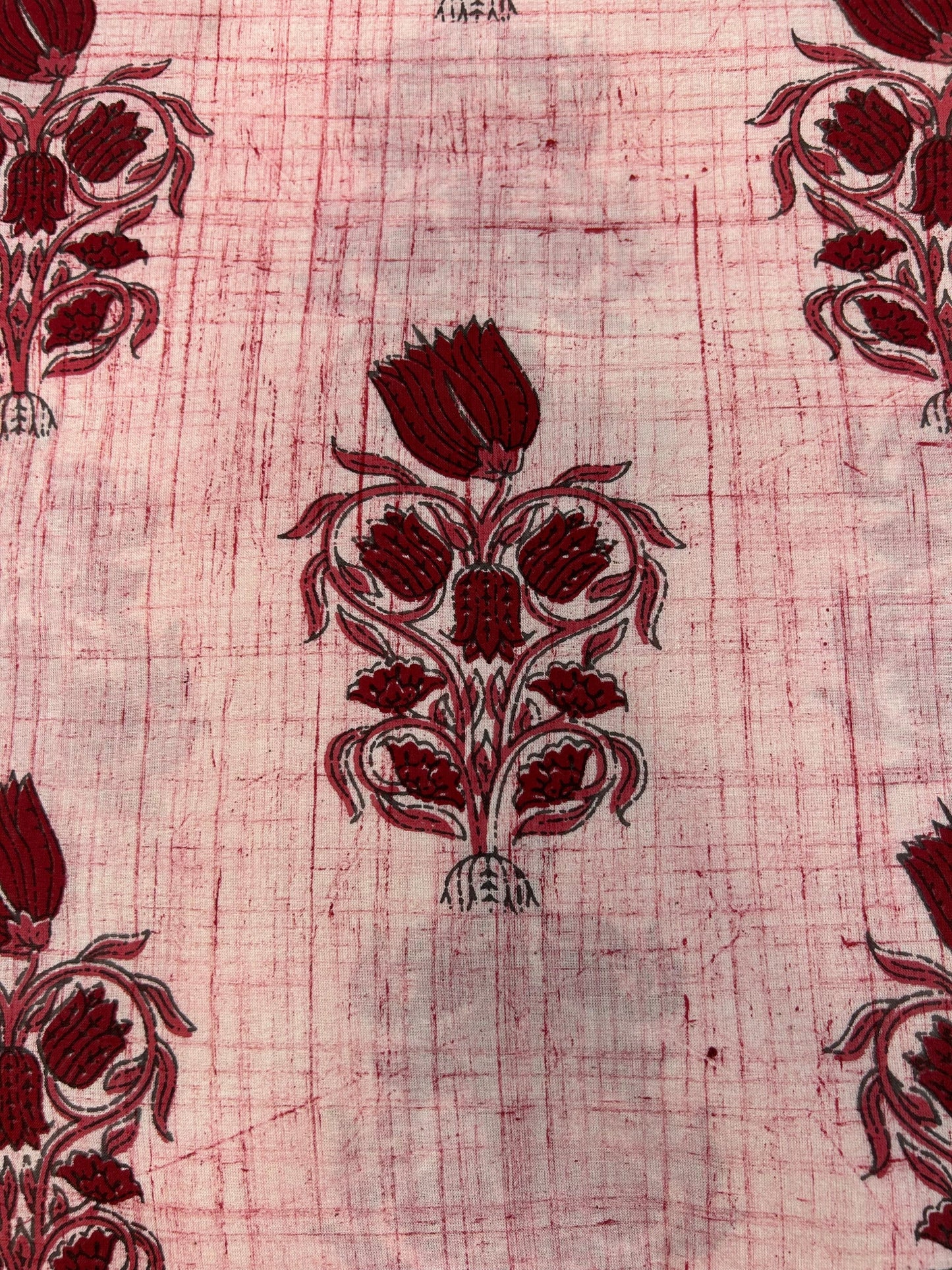 Brush Hand Block Printed fabric