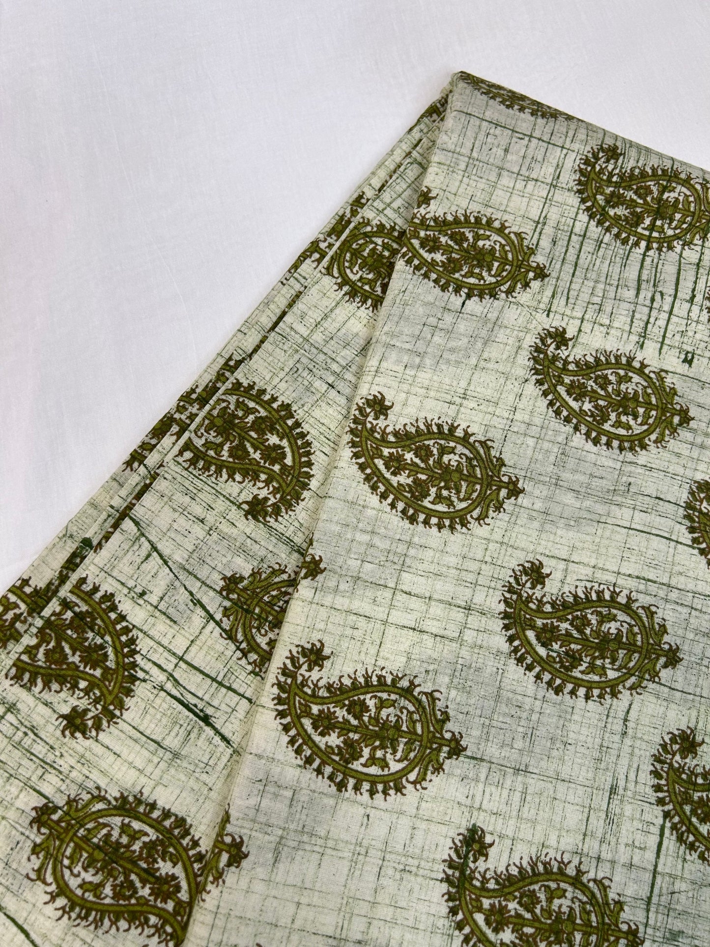 Brush Hand Block Printed fabric