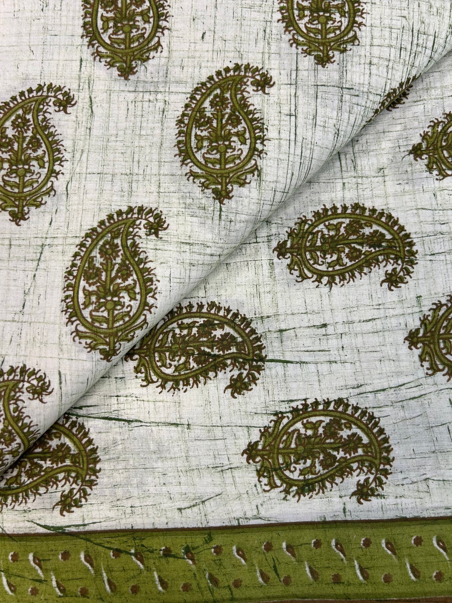 Brush Hand Block Printed fabric