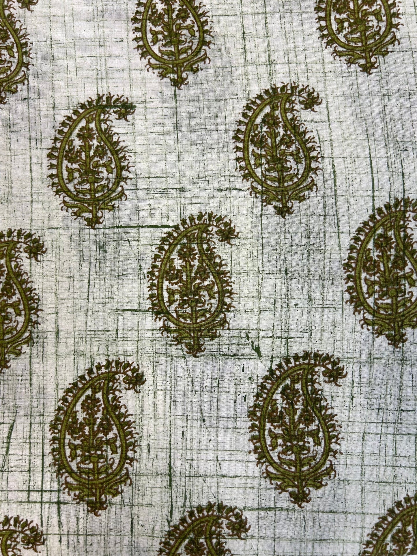 Brush Hand Block Printed fabric