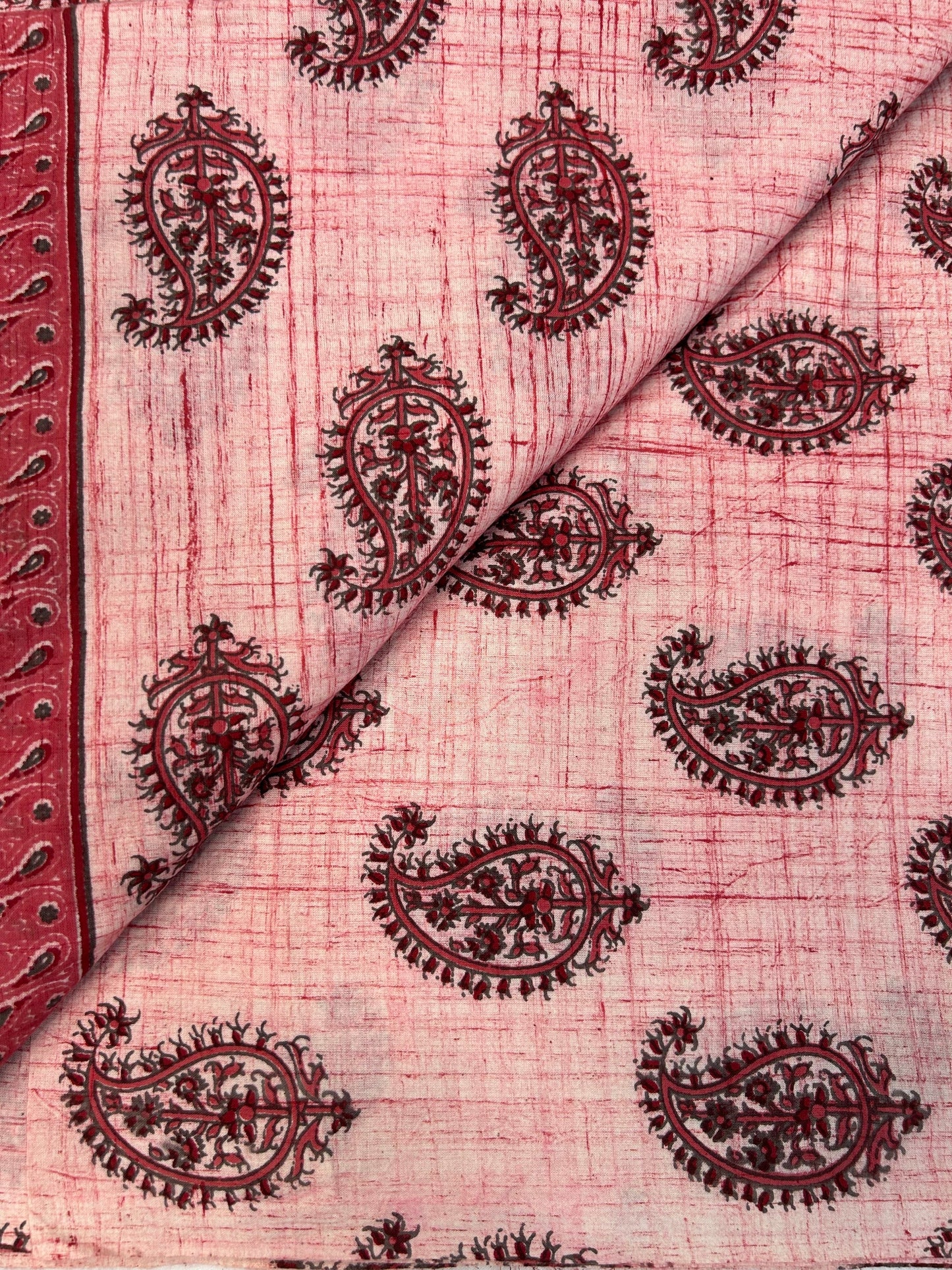Brush Hand Block Printed fabric