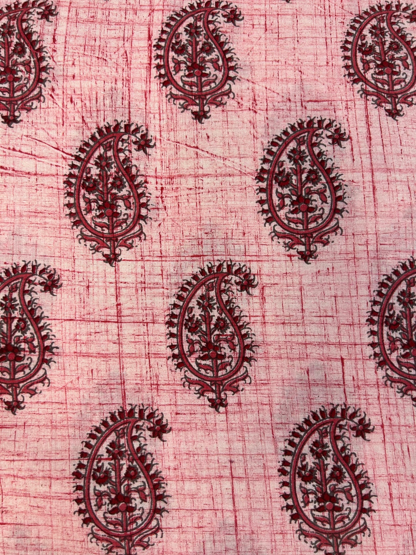 Brush Hand Block Printed fabric