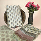 Soft Ivory Chanderi Handblock Printed Suit Set