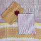 Mustard Yellow Chanderi Handblock Printed Suit Set