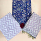 Multicolor Chanderi Handblock Printed Suit Set | Royal Blue