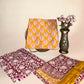 Multicolor Chanderi Handblock Printed Suit Set | Rani Pink