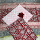 Multicolor Chanderi Handblock Printed Suit Set | Rustic Maroon