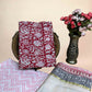 Multicolor Chanderi Handblock Printed Suit Set | Rustic Maroon