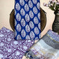 Multicolor Chanderi Handblock Printed Suit Set | Navy Blue