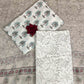 White Chiffon Handblock Printed Cotton Suit Set