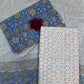 Deep Blue Chiffon Handblock Printed Cotton Suit Set