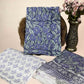 Dusty Lavender Chiffon Handblock Printed Cotton Suit Set