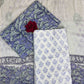 Dusty Lavender Chiffon Handblock Printed Cotton Suit Set
