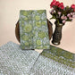 Sage Green Cotton Dupatta Three- Piece Suits