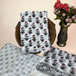 White Cotton Dupatta Three- Piece Suits