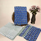 Royal Blue Cotton Dupatta Three- Piece Suits