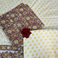 Brown Cotton Dupatta Three- Piece Suits