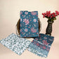 Teal Blue Cotton Dupatta Three- Piece Suits