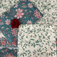 Teal Blue Cotton Dupatta Three- Piece Suits
