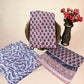 Dusty Rose Cotton Dupatta Three- Piece Suits