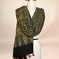 Dark Green Ajarkh Cotton Handblock Printed Dupatta