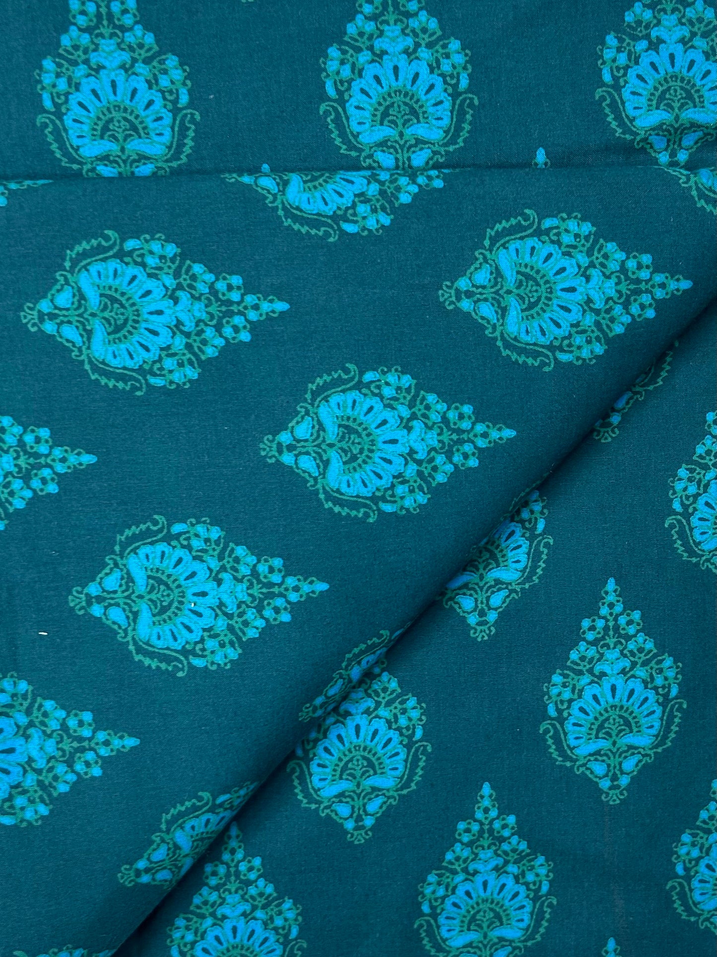 Discharge Print Handblock Cotton Fabric