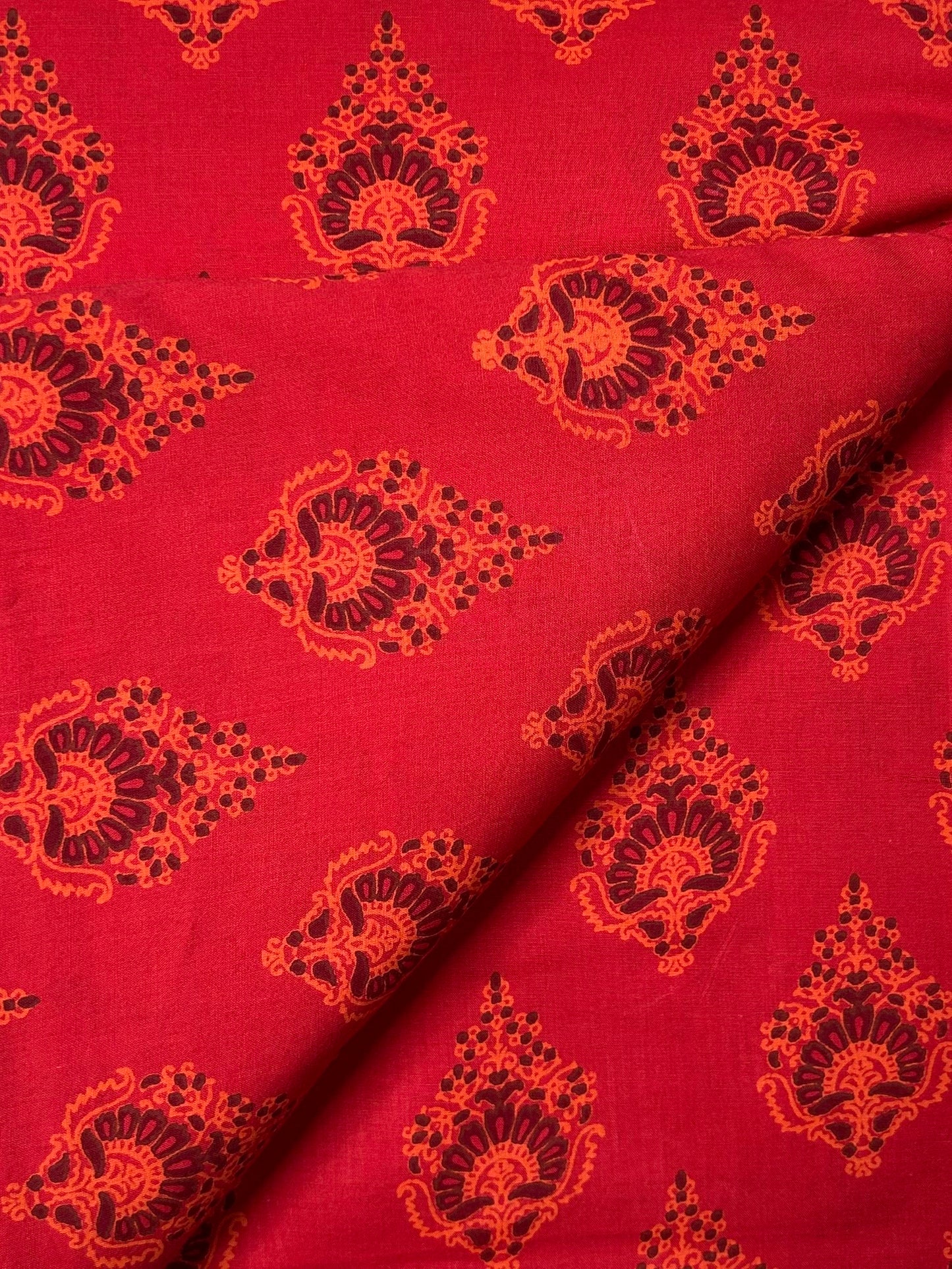 Discharge Print Handblock Cotton Fabric