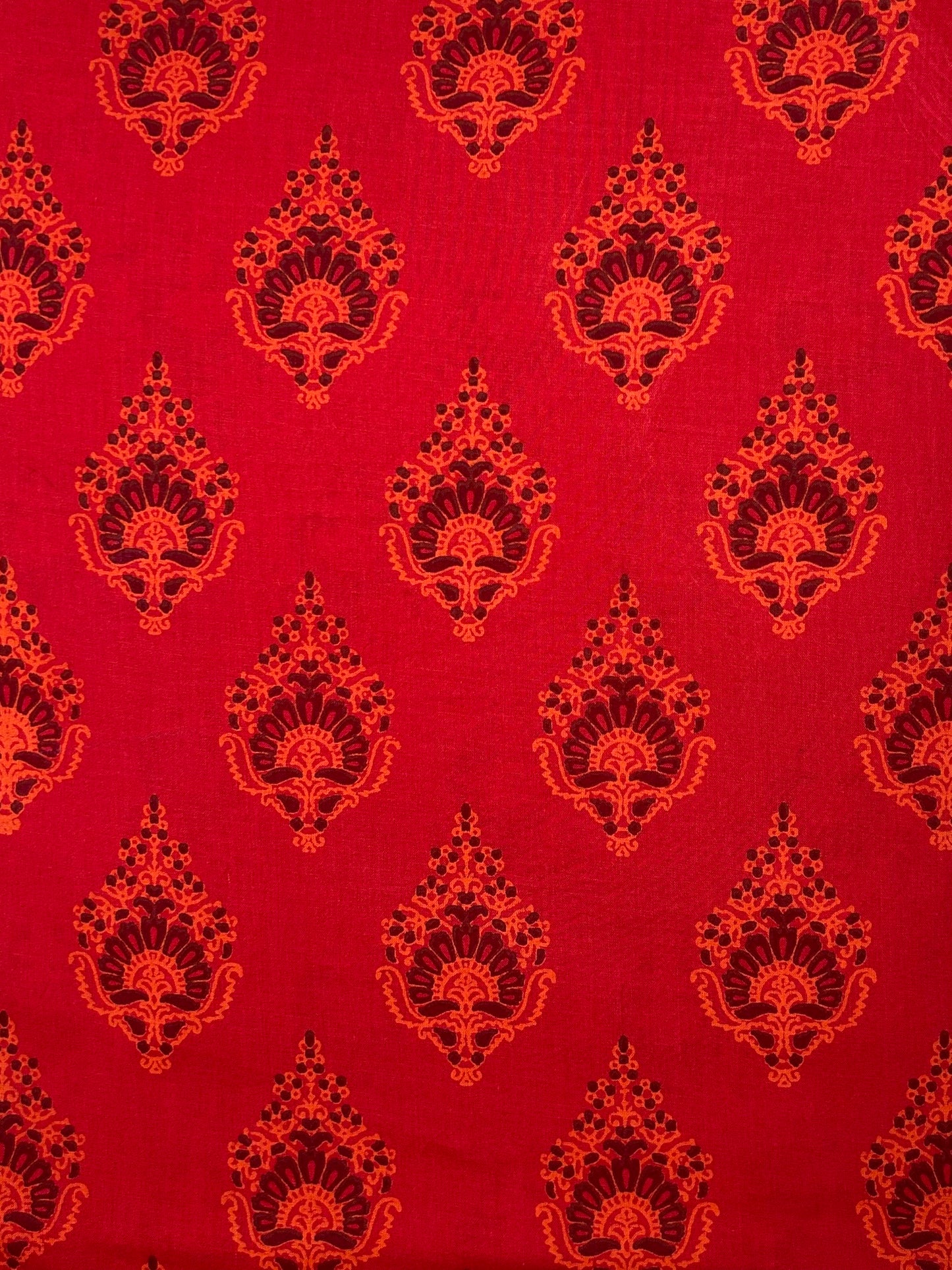 Discharge Print Handblock Cotton Fabric