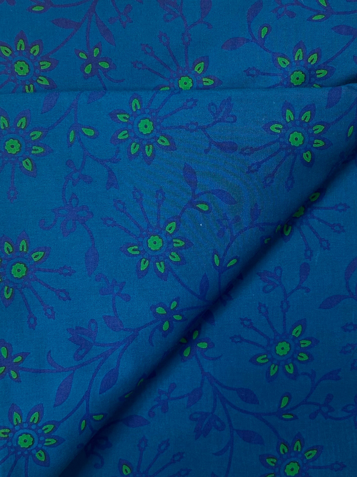 Discharge Print Handblock Cotton Fabric