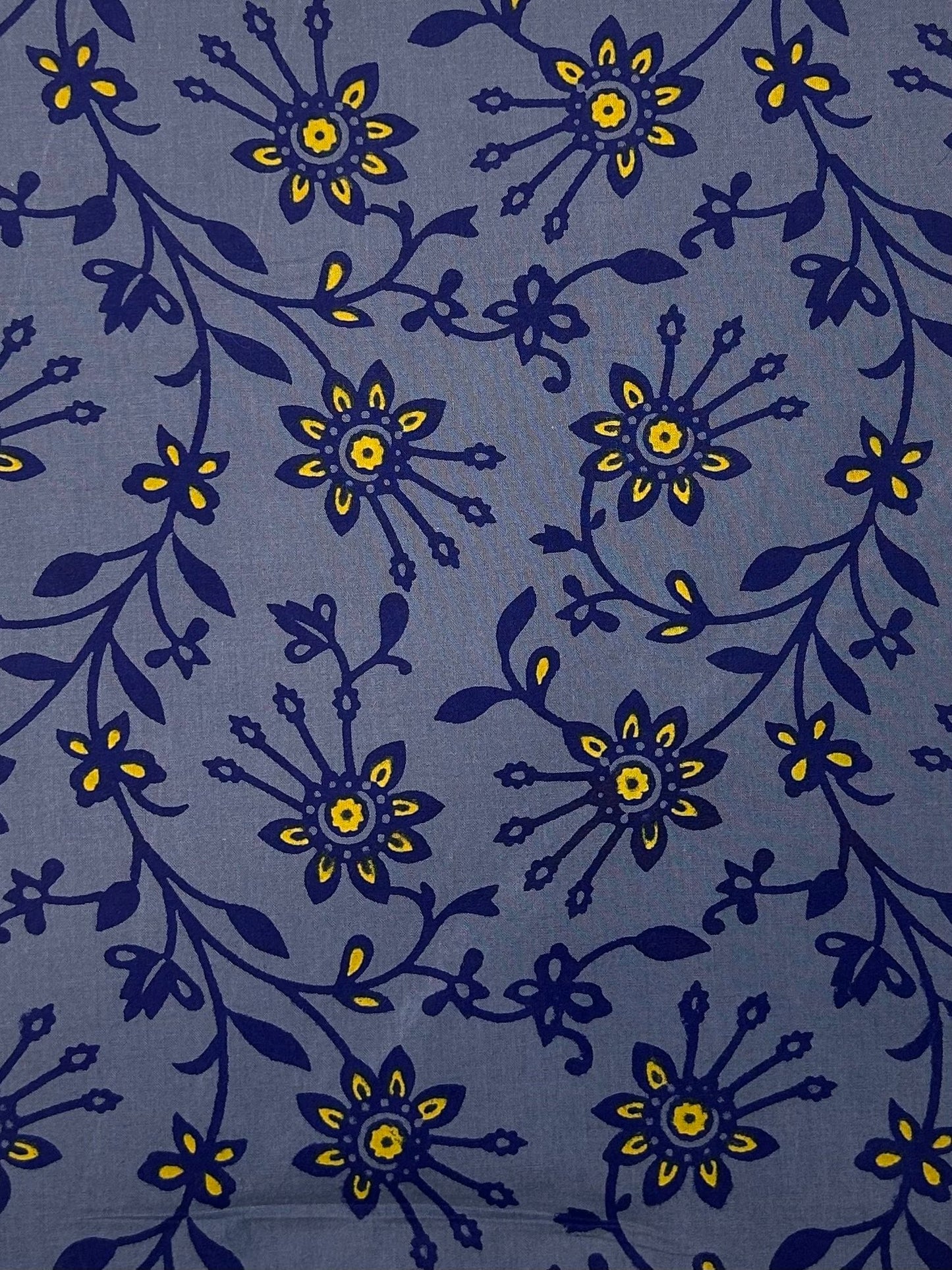 Discharge Print Handblock Cotton Fabric