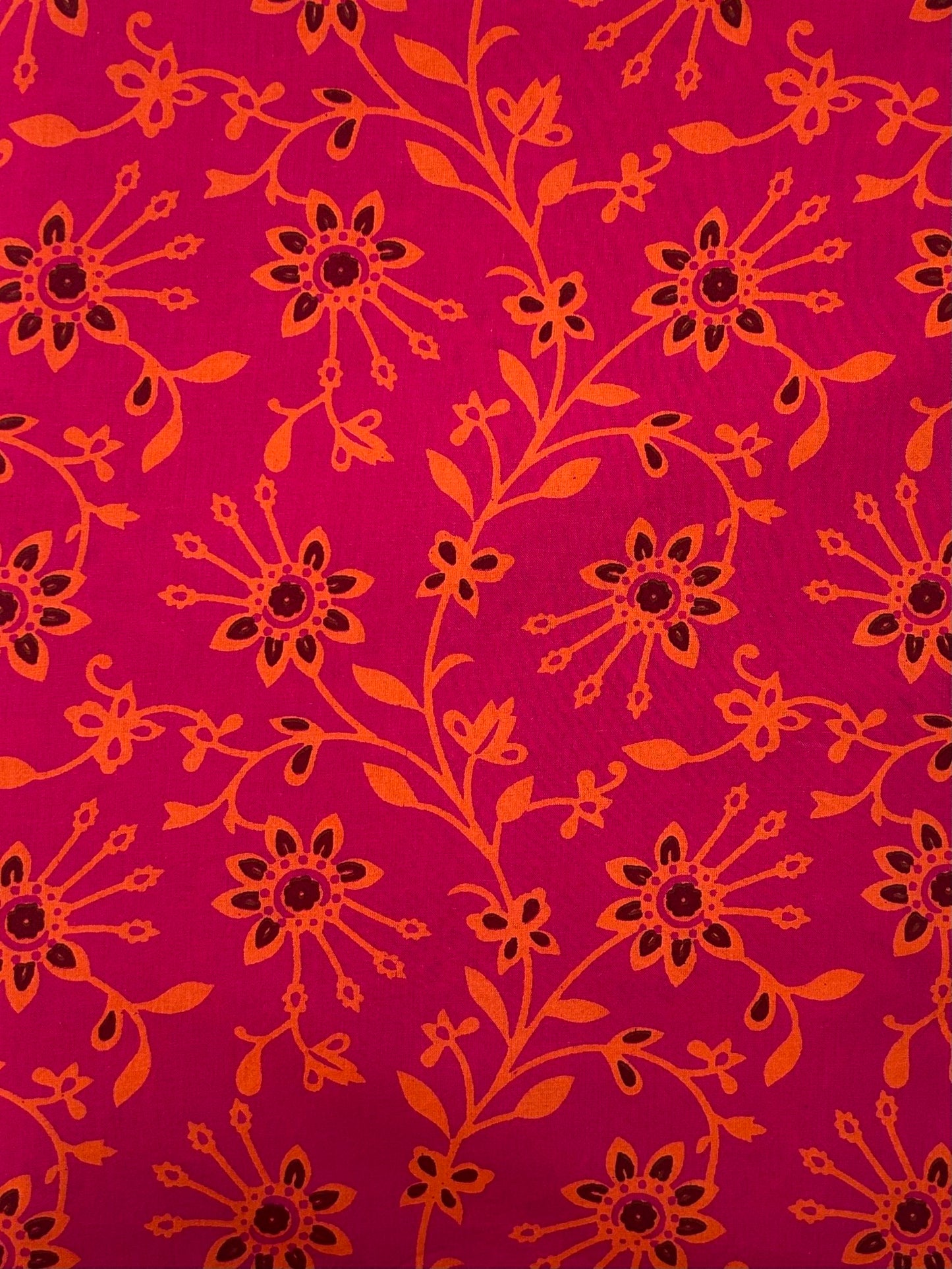 Discharge Print Handblock Cotton Fabric