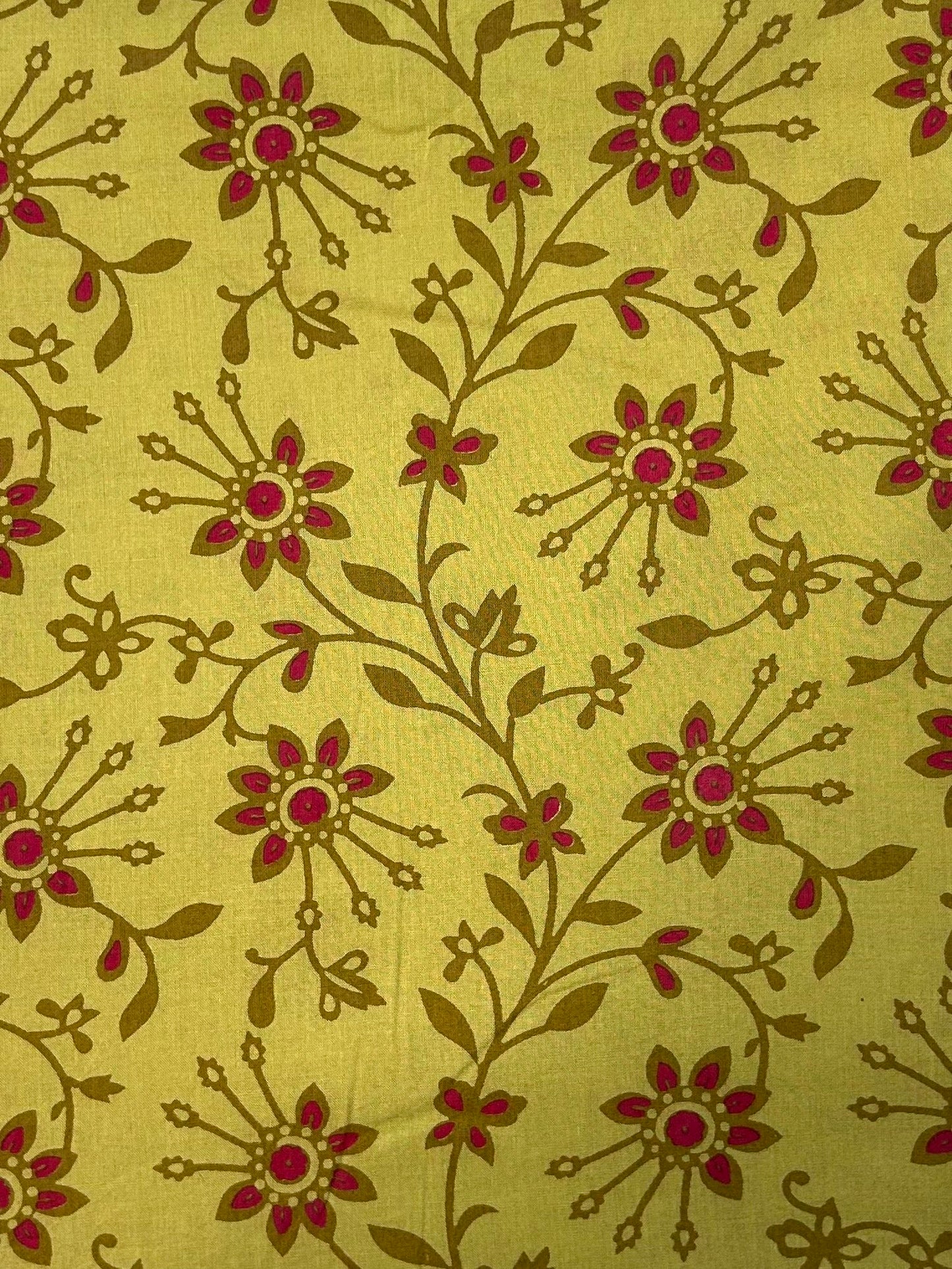 Discharge Print Handblock Cotton Fabric