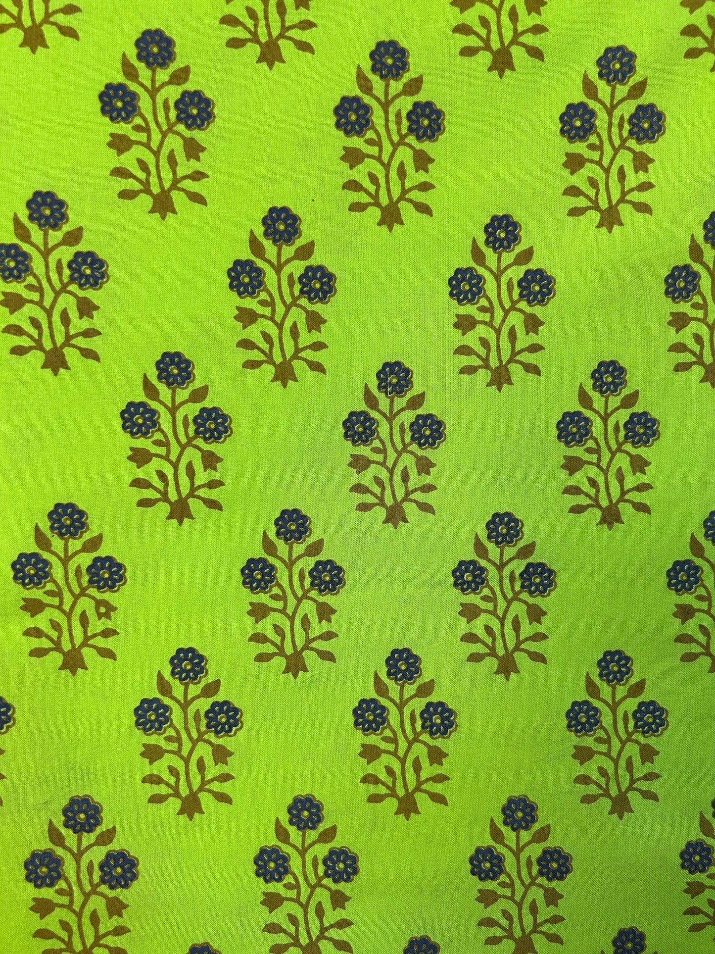 Discharge Print Handblock Cotton Fabric