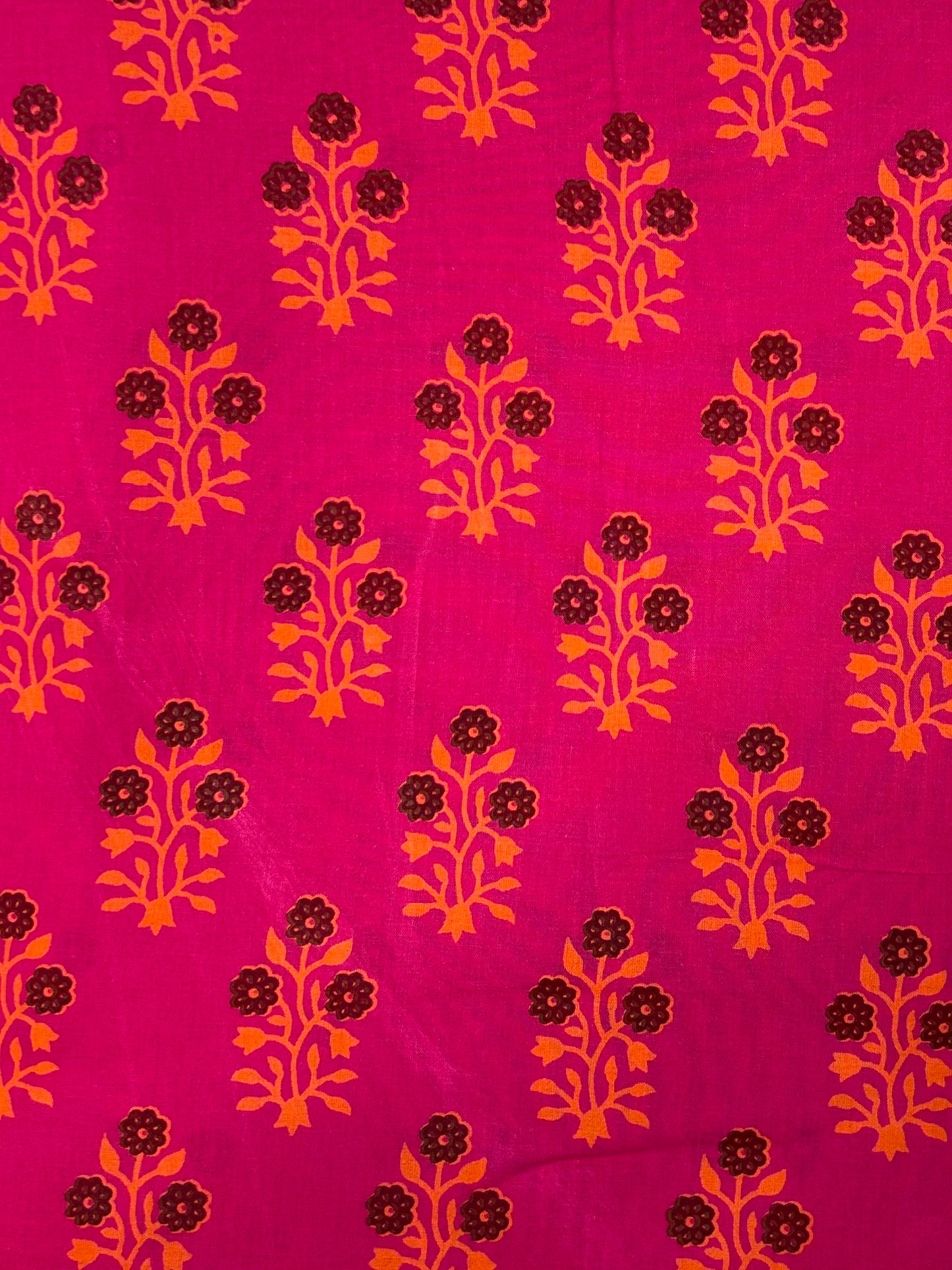 Discharge Print Handblock Cotton Fabric