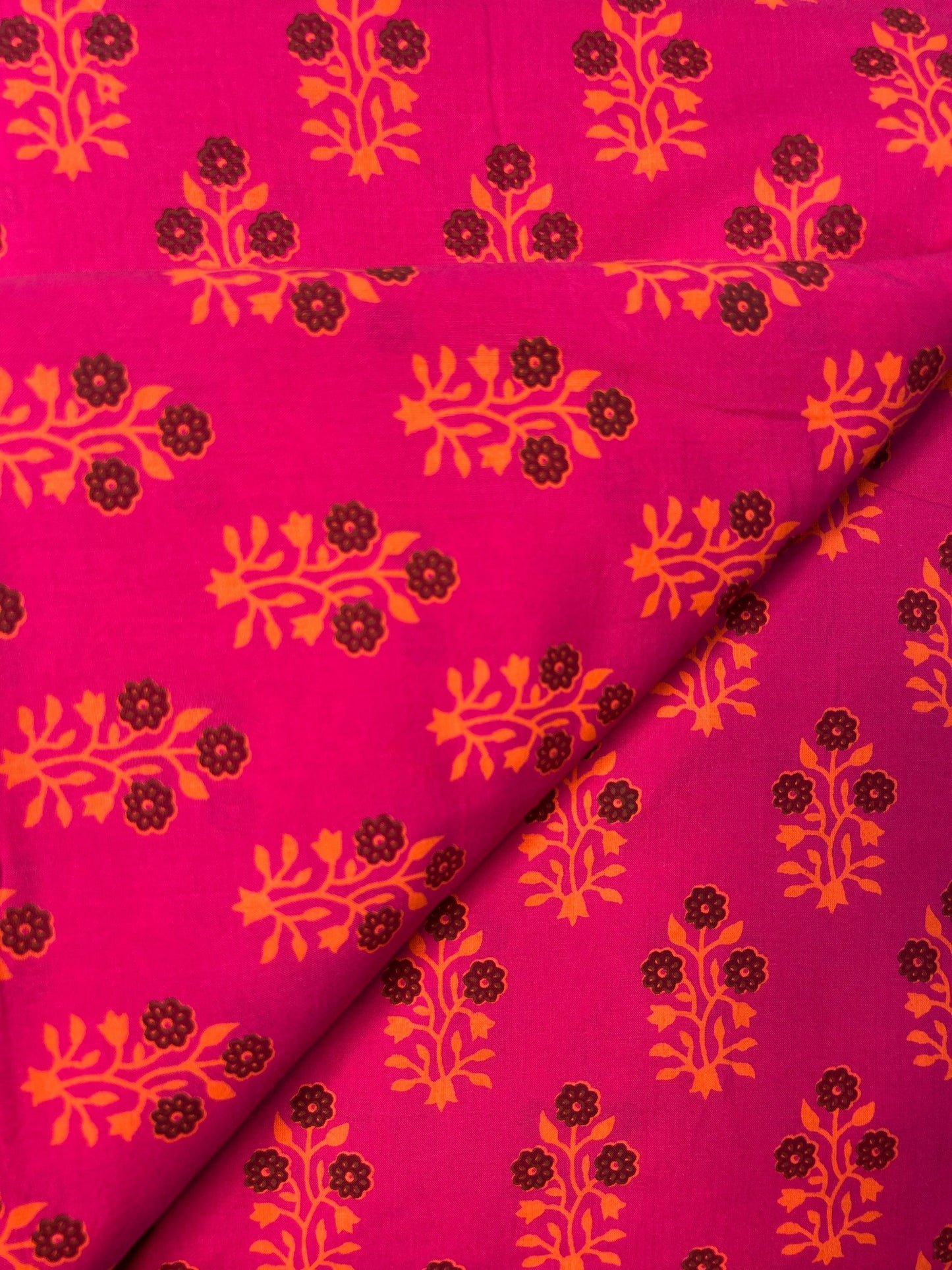 Discharge Print Handblock Cotton Fabric