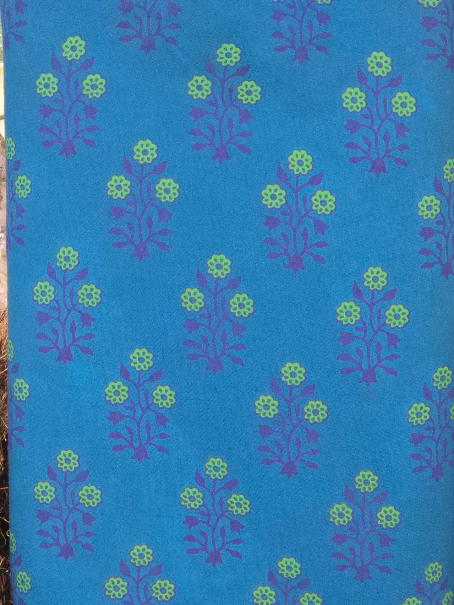 Discharge Print Handblock Cotton Fabric