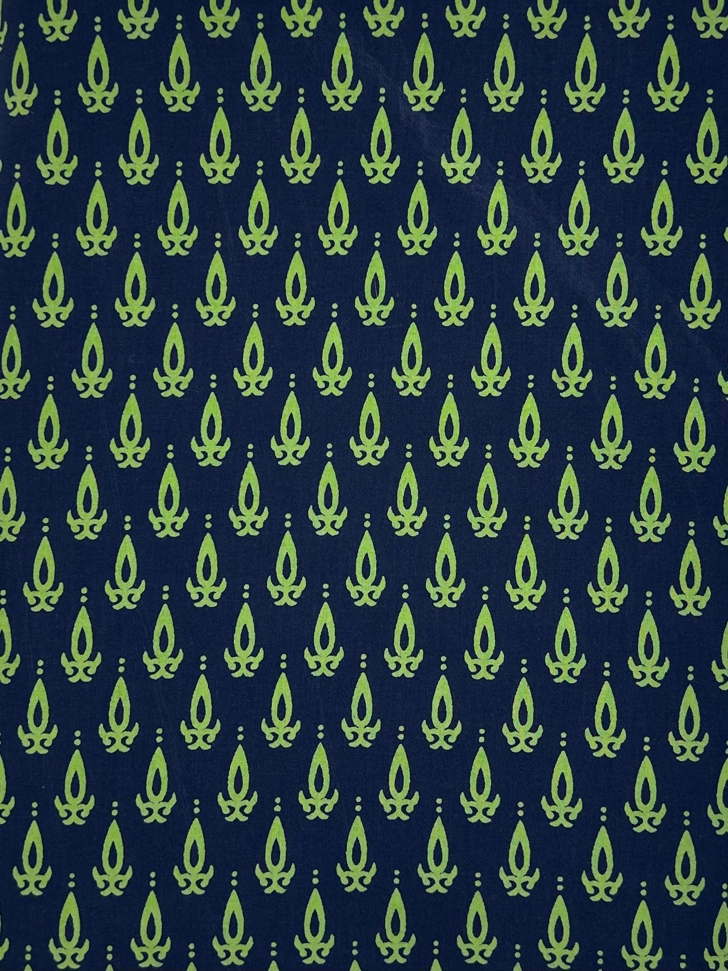 Discharge Print Handblock Cotton Fabric