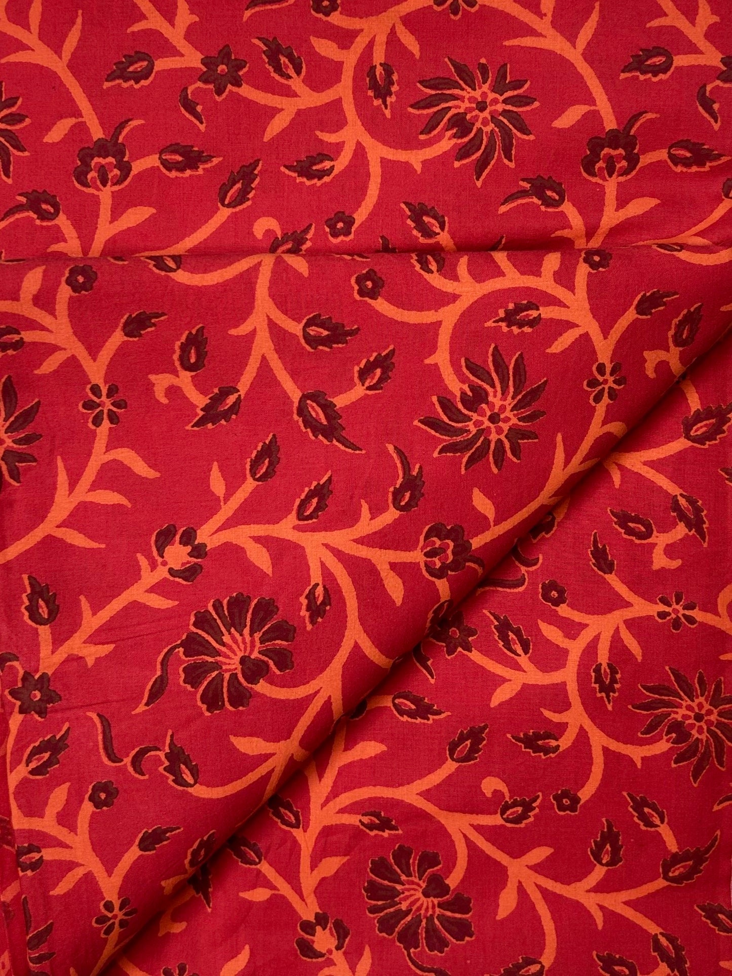 Discharge Print Handblock Cotton Fabric
