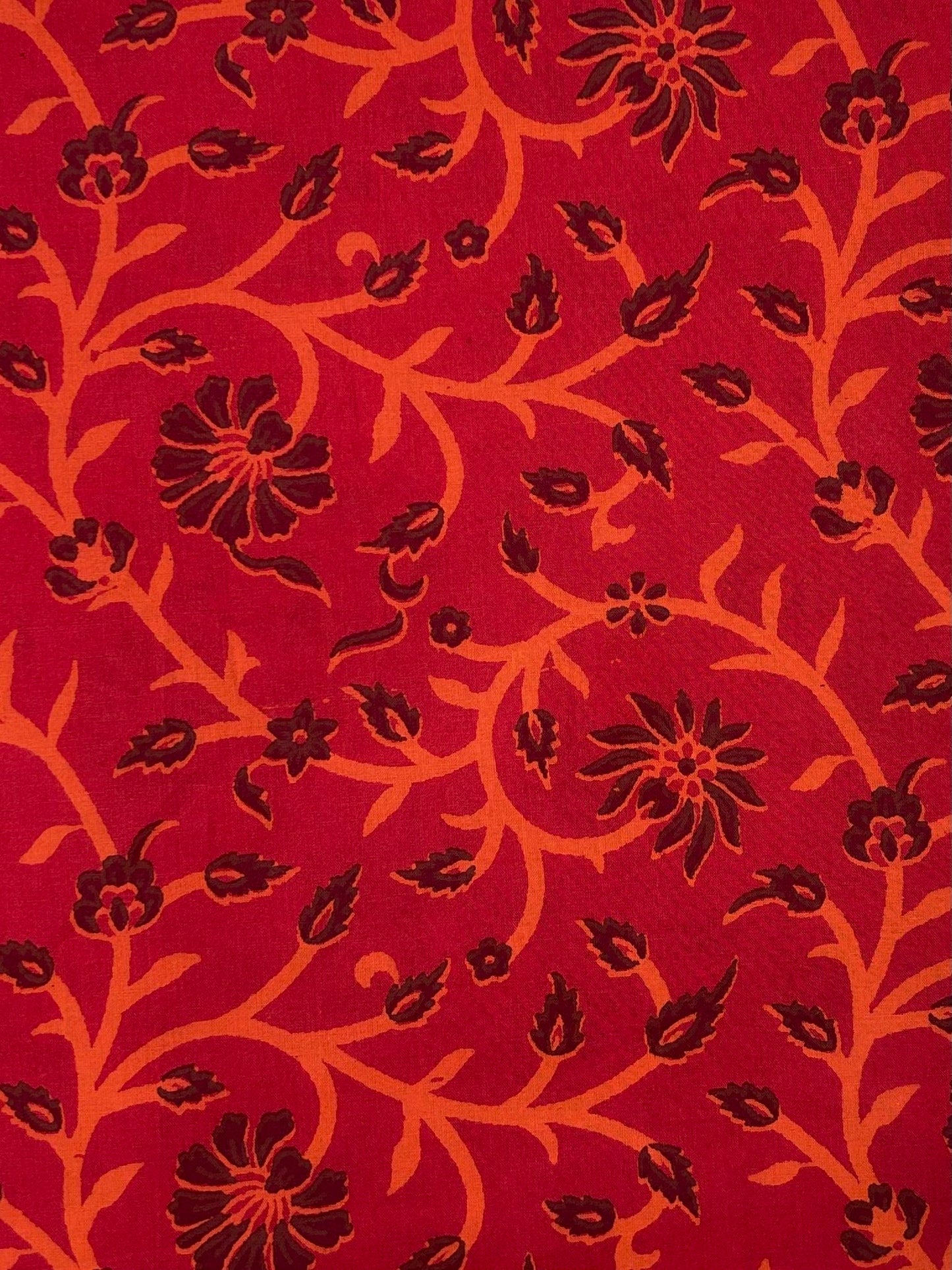 Discharge Print Handblock Cotton Fabric