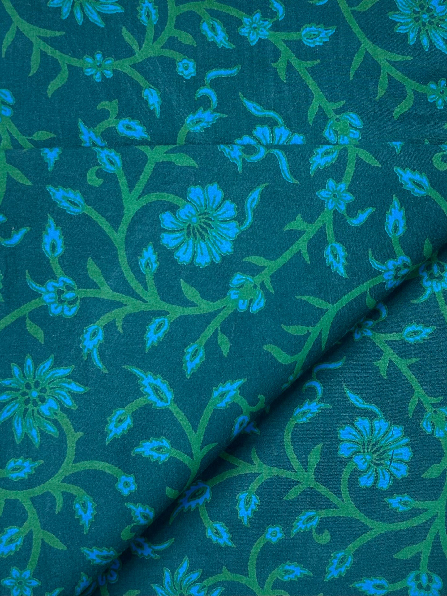 Discharge Print Handblock Cotton Fabric