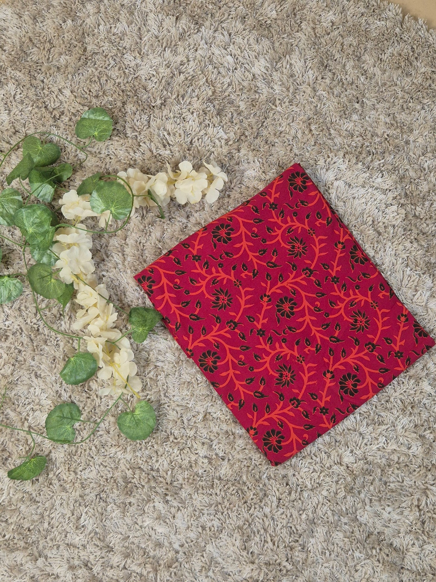 Discharge Print Handblock Cotton Fabric