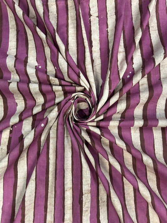 Batik Hand-Block Printed Cotton Fabric