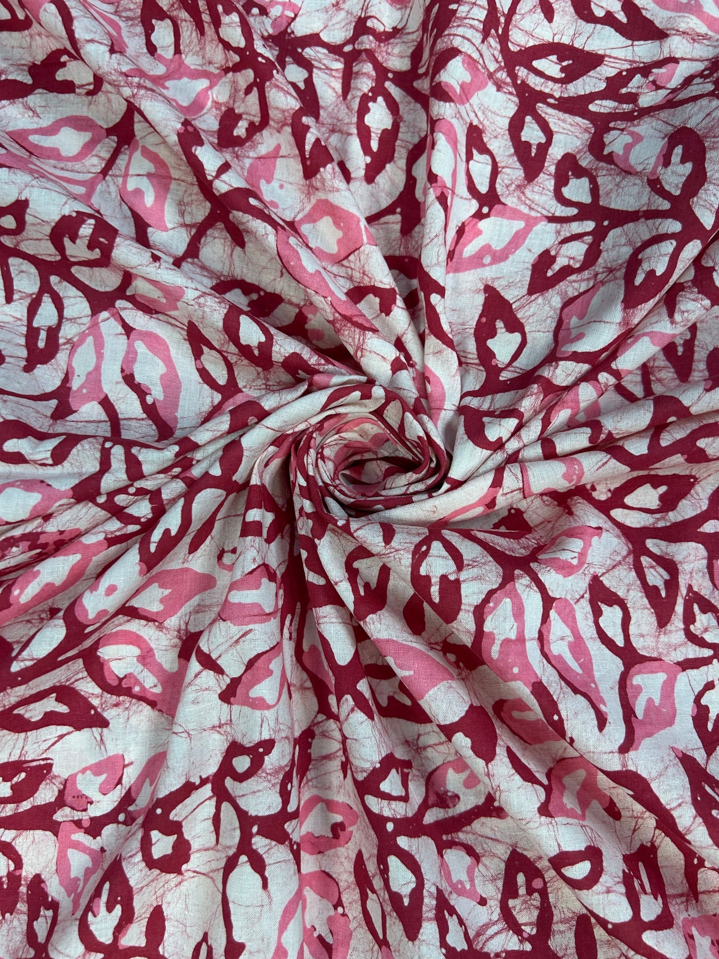 Batik Hand-Block Printed Cotton Fabric