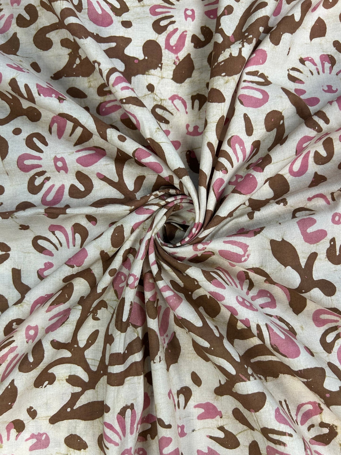 Batik Hand-Block Printed Cotton Fabric