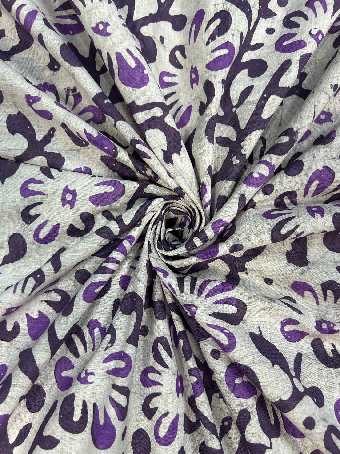 Batik Hand-Block Printed Cotton Fabric