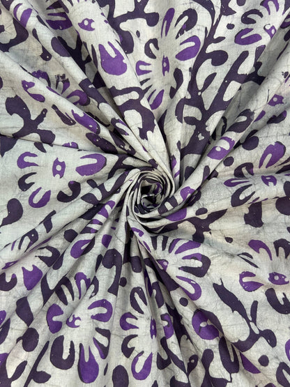Batik Hand-Block Printed Cotton Fabric