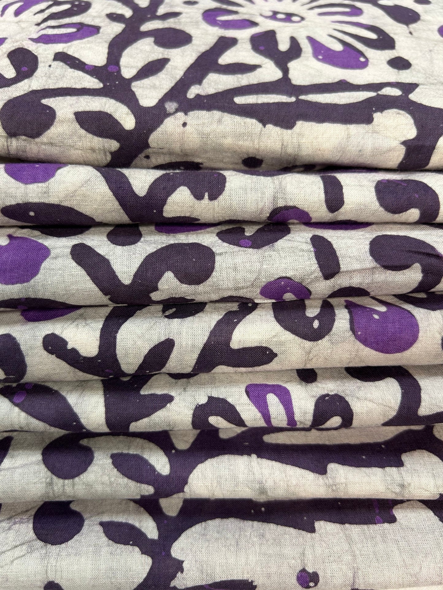 Batik Hand-Block Printed Cotton Fabric
