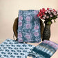 Teal Full Kota Handblock Printed Cotton Suit Set